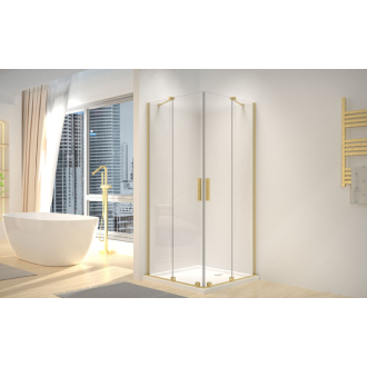 Sprchová kabína REA Montana Double Gold Brush 90x90