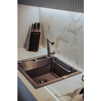 Deante MAGNETIC ZRM_A503 Jednodrez s vaničkou, granit alabaster