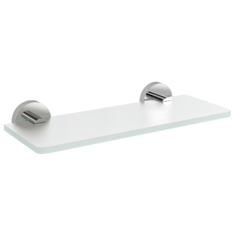 X-ROUND sklenená polica 300mm, chróm/mliečne sklo XR009-03