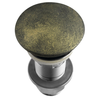 Umývadlová výpusť 5/4“, click-clack, betónová zátka, 10-80mm, zlato FG918