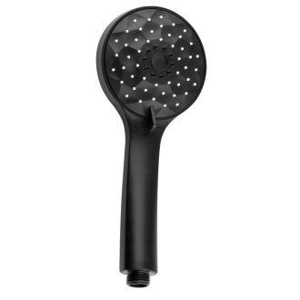 Ručná masážna sprcha, 4 režimy sprchovania, priemer 101mm, ABS/čierna mat 1204-02B
