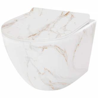 Rea Závesné WC Carlos Rimless Duroplast Flat Zm Aiax Shiny Rea-c6385