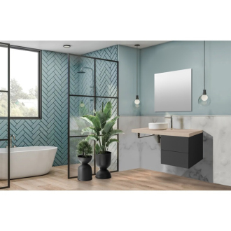 Ponte, kúpeľňová doska pod umývadlo, 800x56x530mm, dub Riviera CN260DR