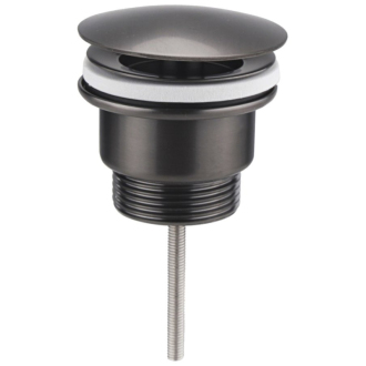 Umývadlová výpusť 5/4", neuzatvárateľná, veľká zátka, 10-55mm, gun metal 542.742.5GM