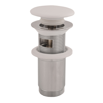 RAV SLEZÁK výpust umývadlový CLICK-CLACK 5/4“ - keramická biela - chróm/biela MD0485