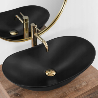 REA Umývadlo na dosku Royal Black Matt REA-U0442