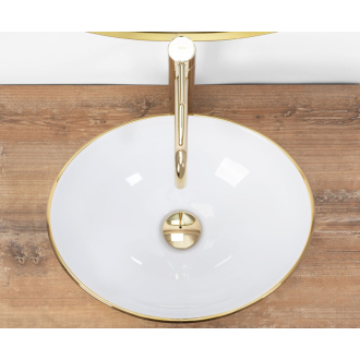 REA Umývadlo na dosku Sofia Gold/white REA-U0456