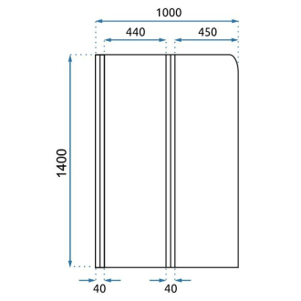 Rea vaňová zástena dvojdielna 1000x1400 Agat REA-W0300