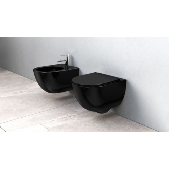 Rea Závesné WC Carlo Mini Rimless Duroplast/Flat/ZM Black REA-C8936
