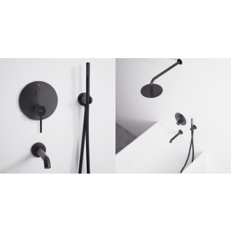 Rea Vanový a sprchový set s výlevkou Lungo Black REA-P4112
