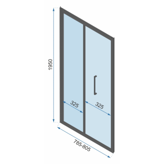 Rea Dvere sprchové 80 Rapid Fold REA-K6418