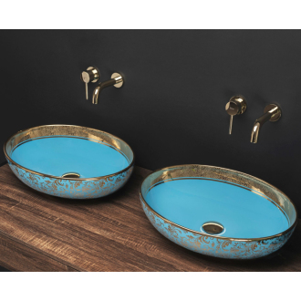 Rea Umývadlo na dosku Margot Blue Gold REA-U8709