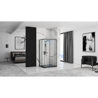 Rea Sprchovací kút Punto Black 80x100 REA-K4806