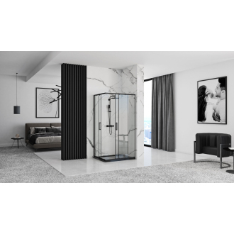 Rea Sprchovací kút Punto Black 80x100 REA-K4806