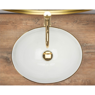 REA Umývadlo na dosku Sofia Gold Edge REA-U3287