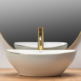 REA Umývadlo na dosku Sofia Gold Edge REA-U3287