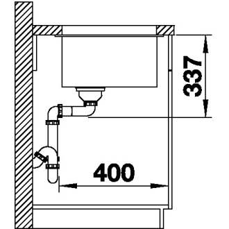 Blanco SUBLINE 800-U drez pod dosku čierna granit 526 005