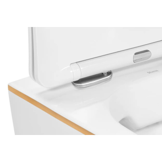 Rea Závesné WC Carlo Mini Rimless Duroplast Gold Edge REA-C1222