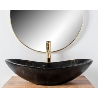 Rea Umývadlo na dosku Royal 60 Marble Black Matt REA-U7478