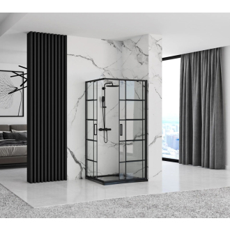 Rea Sprchovací kút Concept black 80x100 REA-K6389