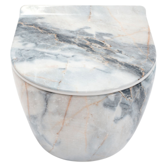 Rea Závesné WC Carlos Duroplast Slim Zm Granit Shiny REA-C8002