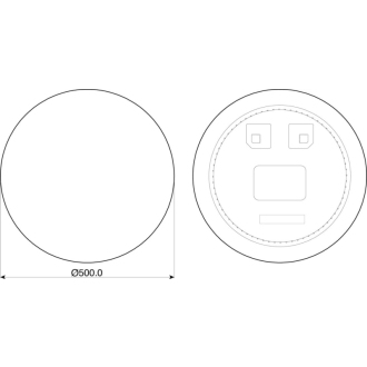 MULCENT - zrkadlo LED s osvetlením? 500 mm OLNZMUL