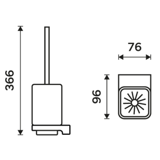 Nimco Maya MA 29094CN-26 Toaletná WC kefa chróm