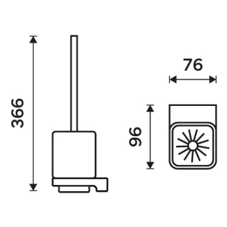 Nimco Maya MA 29094KN-26 Toaletná WC kefa chróm