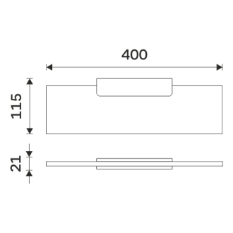 Nimco Maya MAC 29091B-40-90 Polica, 40 cm čierna matná