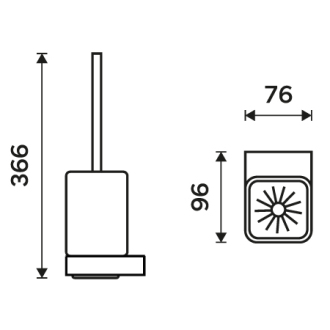 Nimco Nikau NK 30094CN-26 Toaletná WC kefa chróm