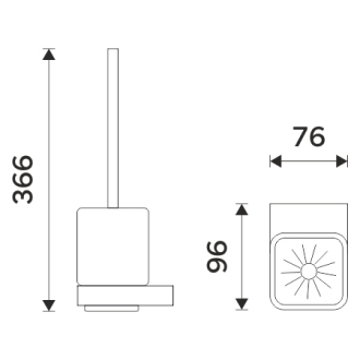 Nimco Nikau NK 30094KN-26 Toaletná WC kefa chróm