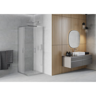 MEXEN RIO sprchovací kút štvorec 80x80x190 cm 5mm chróm-satén 860-080-080-01-30