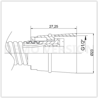 sprchová hadica dvojzámková nerez Con/Imp 150 cm 600014 OLBA600014