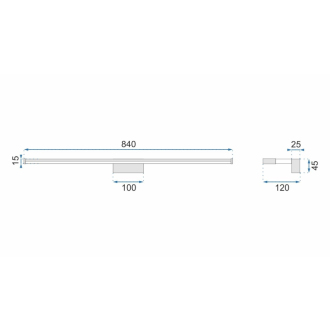Rea Svietidlo nad zrkadlo LED 90cm - chróm OSW-05001