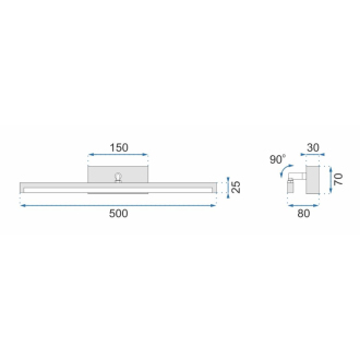 Rea Svietidlo nad zrkadlo LED 50cm - biela OSW-05004