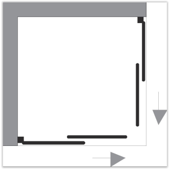 ANGOLO - VEĽA EX. 70x70x185 cm OLBVEL70EX