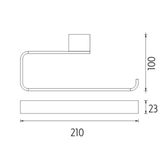Nimco Kibo Ki 14060-26 Držiak na uteráky, 21 cm chróm