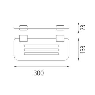 Nimco Kibo Ki X330-26 Polica IXI, 30 cm chróm