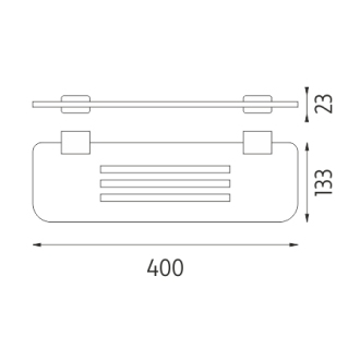 Nimco Kibo Ki X340-26 Polica IXI, 40 cm chróm
