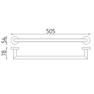 Nimco Unix UN 13046A-26 Držiak na uteráky, 51 cm chróm