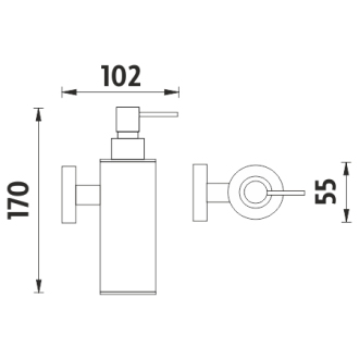 Nimco Unix UN 13031MT-26 Dávkovač tekutého mydla, pumpička mosadzná chróm