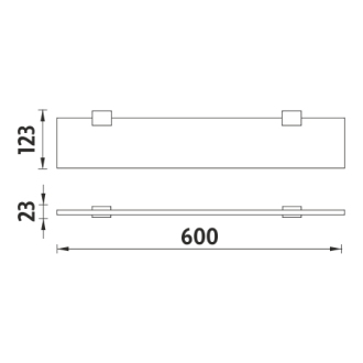 Nimco Kibo Ki 14091B-60-90 Polica, 60 cm čierny mat
