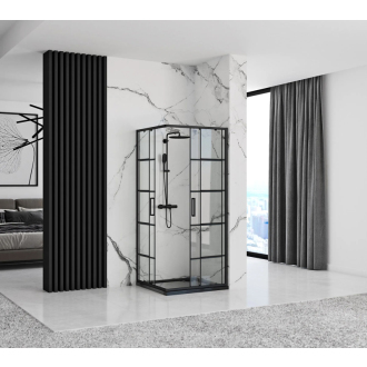 Rea Concept sprchovací kút 90x90, čierna REA-K5478