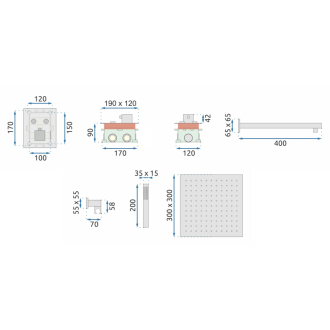 Rea sprchový termostatický set-chróm REA-P6356