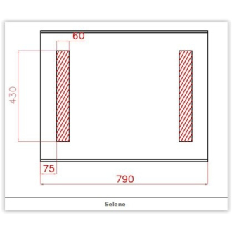 SELENE - zrkadlo s osvetlením 790 x 620 mm (š xv) OLNZSEL
