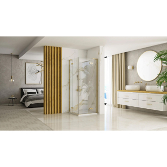 Rea Hugo sprchovací kút 90x90, brúsené zlato REA-K6609