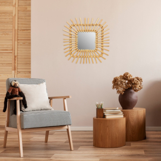Nástenné zrcadlo Boho 45CM QDJ071