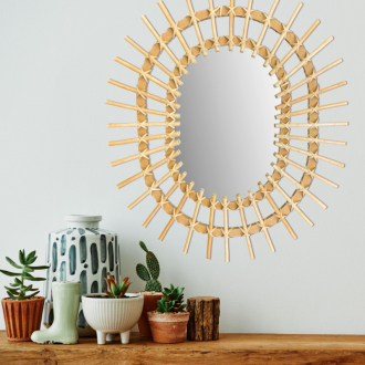 Nástenné zrcadlo Boho 57CM QDJ5749