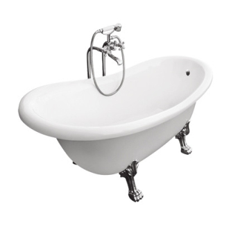 BESCO vaňa voľne stojaca OTYLIA, 1600×770 mm, biela farba, sanitárny kompozit VANMER160Z