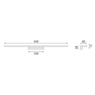 REA LED Kúpeľňové zrkadlové osvetlenie 60CM APP840-1W Chróm OSW-06765